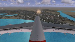 [✈FSX] BAD Landing on WRONG RUNWAY at Dubai Intl. Airport - Emirates A380 [Tailcam-View/HD]