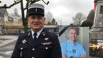 Le colonel Laurent Vandecapelle rend hommage à Arnaud Beltrame