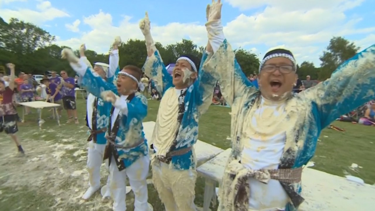 Japanese team takes World Custard Pie Throwing title