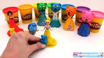 Learn Colors Play Doh Sparkle Disney Princess Dresses Elsa MagiClip Finger Family Nursery Rhymes RL