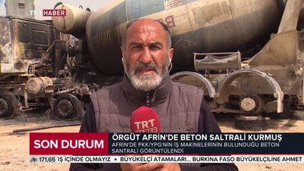 Teröristlerin kullandığı beton imalathanesi TRT Haber'de