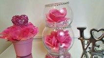 Dollar Tree DIY Valentines Day 2017 | Glam Floral Rose Bowls Craft