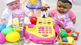 Baby Doll Cash Register Shopping Market Surprise Eggs Toys