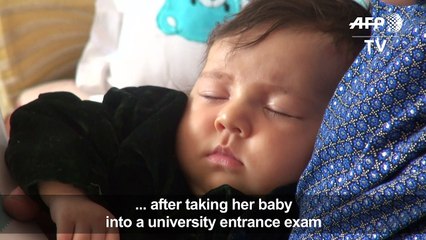 Interview: Afghan mum who took exam with baby in tow