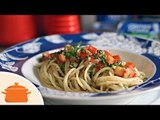 Espaguete com Molho de Limão e Sardinha - Receita Fácil