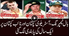 Australian captain, vice-captain banned for one year for ball-tampering