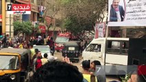 مسيرة بسيارات النقل فى شوارع إمبابة لدعوة المواطنين للانتخابات‎