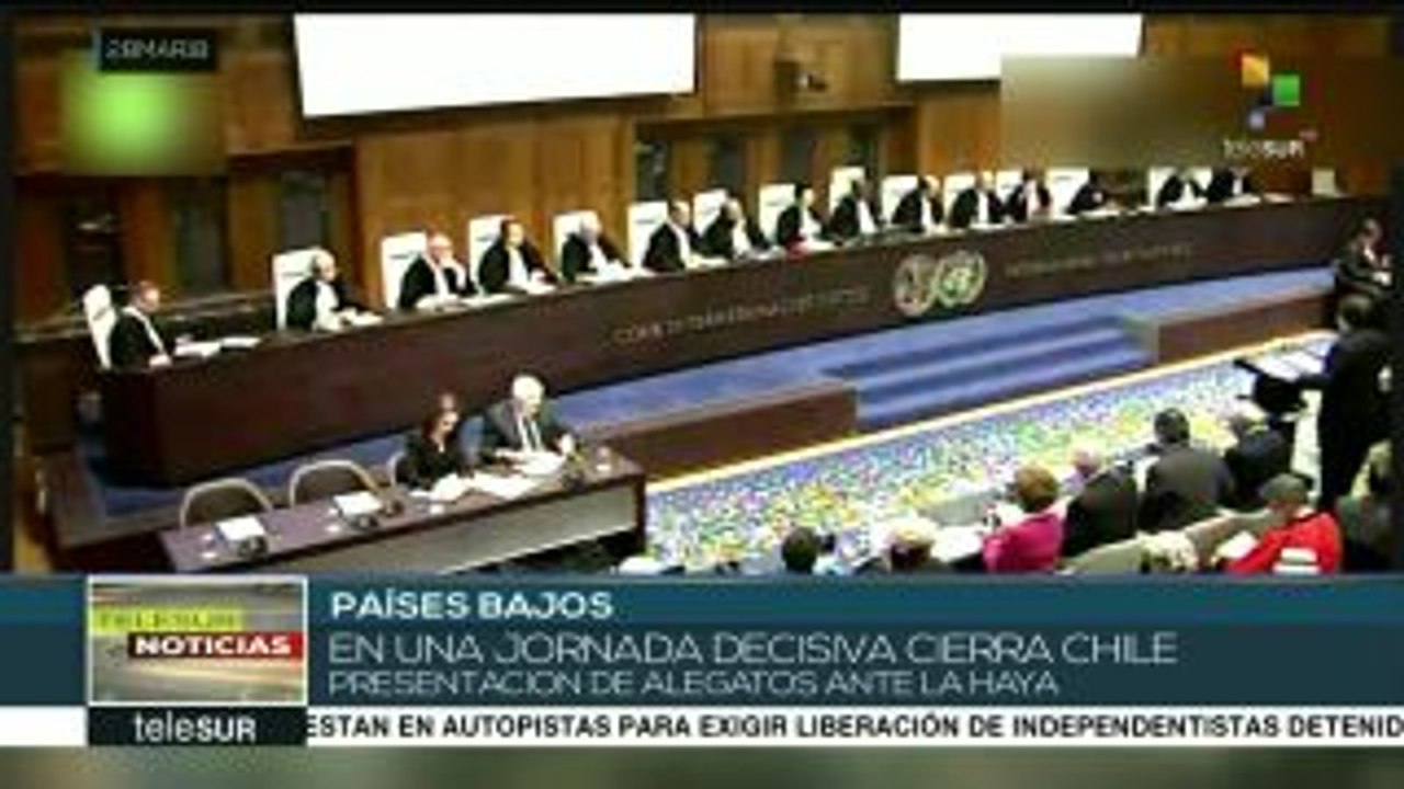 Chile cierra hoy alegatos ante La Haya por demanda marítima de Bolivia