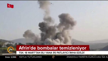 Afrin'de bombalar temizleniyor