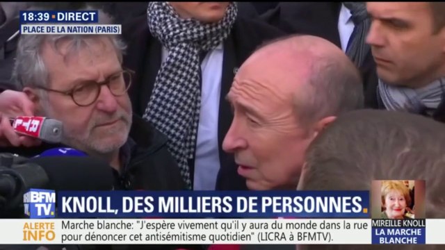 Antisémitisme: C’est intolérable en France , dit Collomb à la marche en hommage à Mireille Knoll