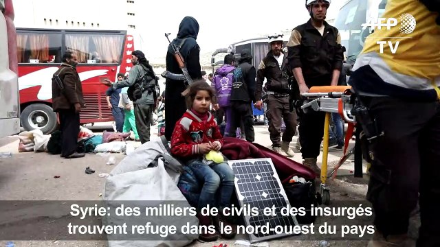 Arrivée de nouveaux déplacés de la Ghouta au nord de la Syrie