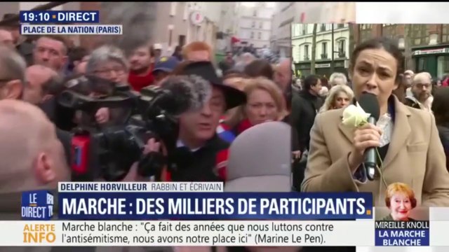 Marche pour Mireille Knoll: Delphine Horvilleur, rabbin, retient le sentiment d’émotion important
