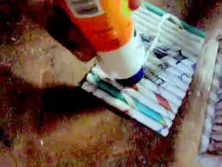 DIY_ How to make doll bunk bed using news paper rolls for kids