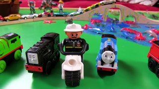 Thomas and Friends Play Table! With Hot Wheels Fast Lane and Playmobil | Fun Toy Trains for Kids