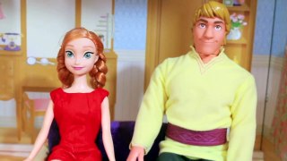 Disney Frozen Hans Dresses As Kristoff with Annna Barbie