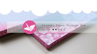Origami Paper Storage Box Tutorial ♥︎ DIY ♥︎ Flat Masu ♥︎