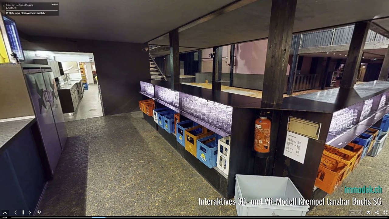 Interaktives 3D- und VR-Modell der Krempel tanzbar in Buchs SG