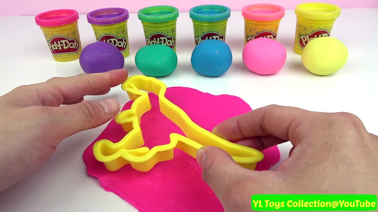Fun and Creative Play Doh Sparkle with Dinosaur Molds