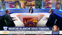 Marche blanche pour Mireille Knoll: Marine Le Pen et Jean-Luc Mélenchon hués par des participants (1/2)