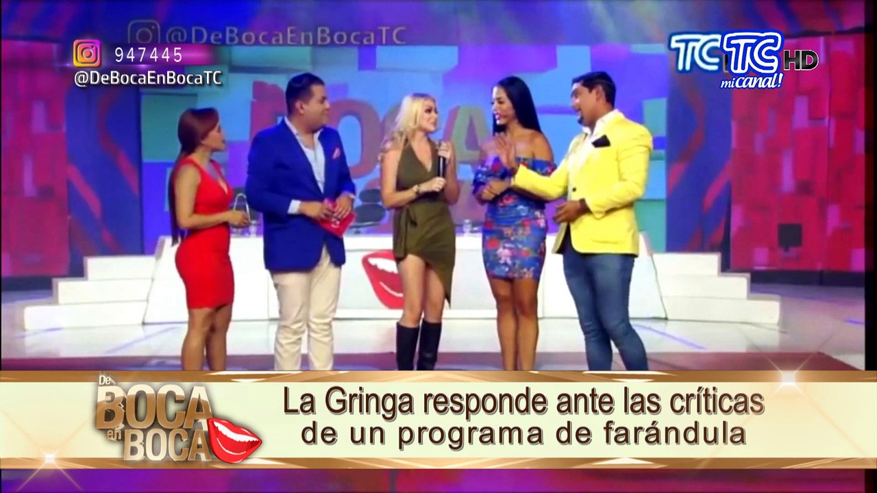 “La Gringa” molesta por comentarios en programa de farándula
