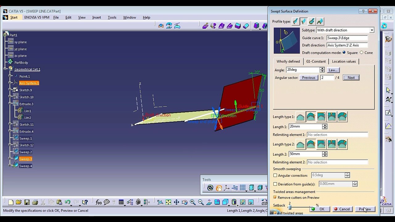 All 21 Types Of Sweep Surface Commands In Catia I Generative – TMBI