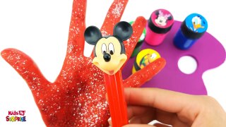 Learn Color Play Doh Mickey Mouse Hand Body Paint Nursery Rhymes Finger Family