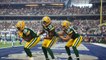 Packers celebrate with bobsled after touchdown