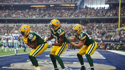 Packers celebrate with bobsled after touchdown