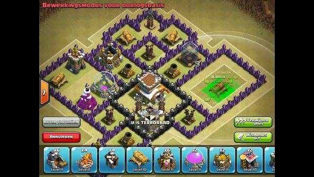 Clash of Clans - TH8 Trophy & Clan Wars Base (4 Mortars) (Anti Hog and Air) (Christmas Update)