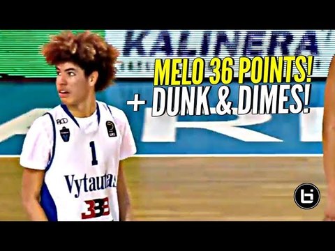 LaMelo Ball Scores 36 Points & Throws Down ONE HAND OOP!! BBB Showcase!