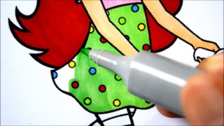 Coloring Pages Strawberry Shortcake and Pet On Wheelbarrow Coloring Book Videos For Children