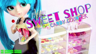 How to Make a Doll Sweet Shop Candy Counter - Doll Crafts