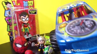 TEEN TITANS GO! Robin Unboxing + Spider-Man, Hulk + Lego Mini Fig + Blind Bag & Surprise Eggs