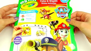 Nickelodeon PAW PATROL Coloring ROCKY with Crayola Color and Shapes Sticker Activities Book