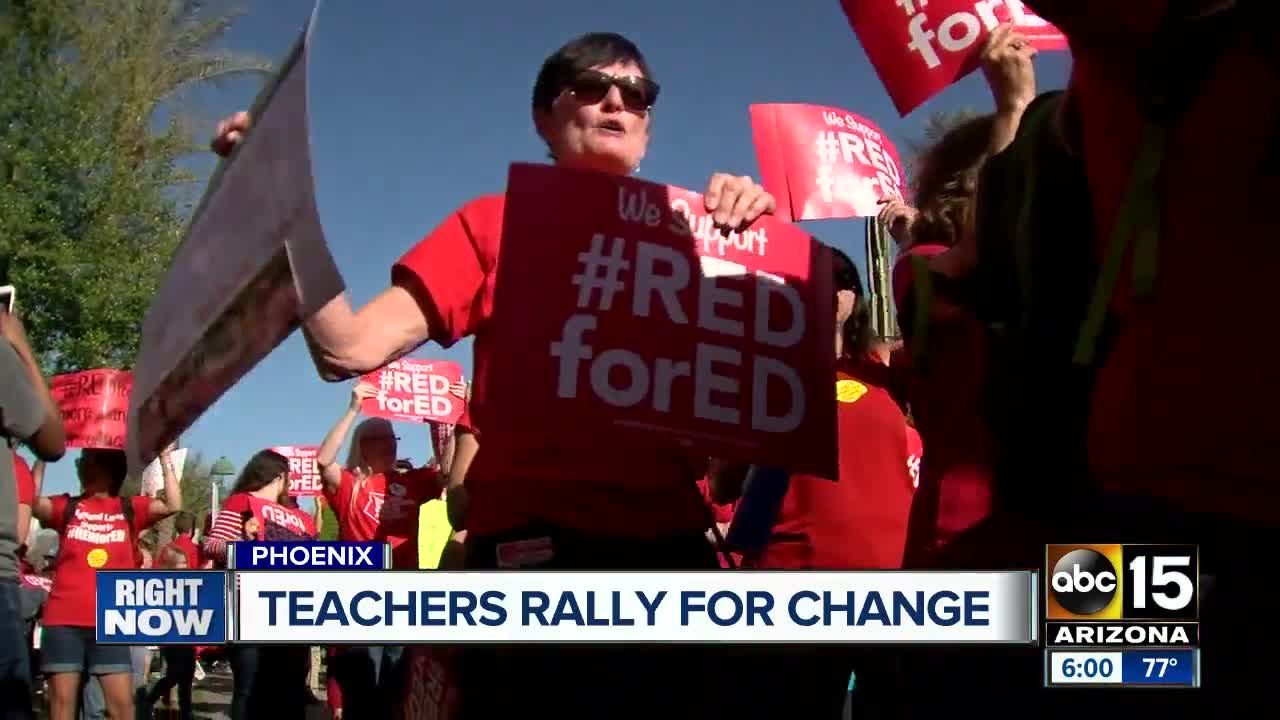 Teachers, supporters flood Arizona capitol in support of more education funding