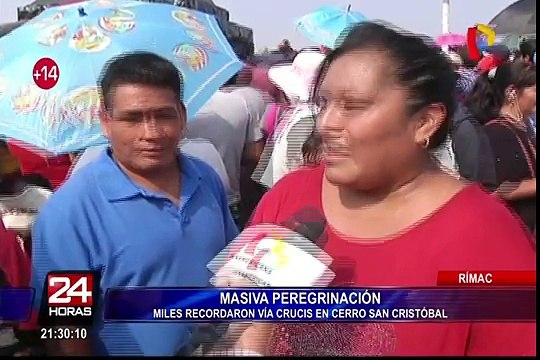 Masiva peregrinación: miles recordaron vía crucis en cerro San Cristóbal