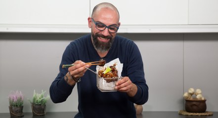 طريقة عمل تشيكن بايتس بالصويا صوص والسمسم