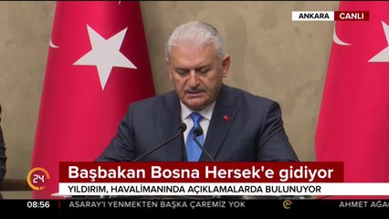 Başbakan Yıldırım, Bosna Hersek'e gidiyor