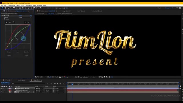 After Effects Tutorial- Gold Particles Text Effects in After Effects - No Third Party Plugin