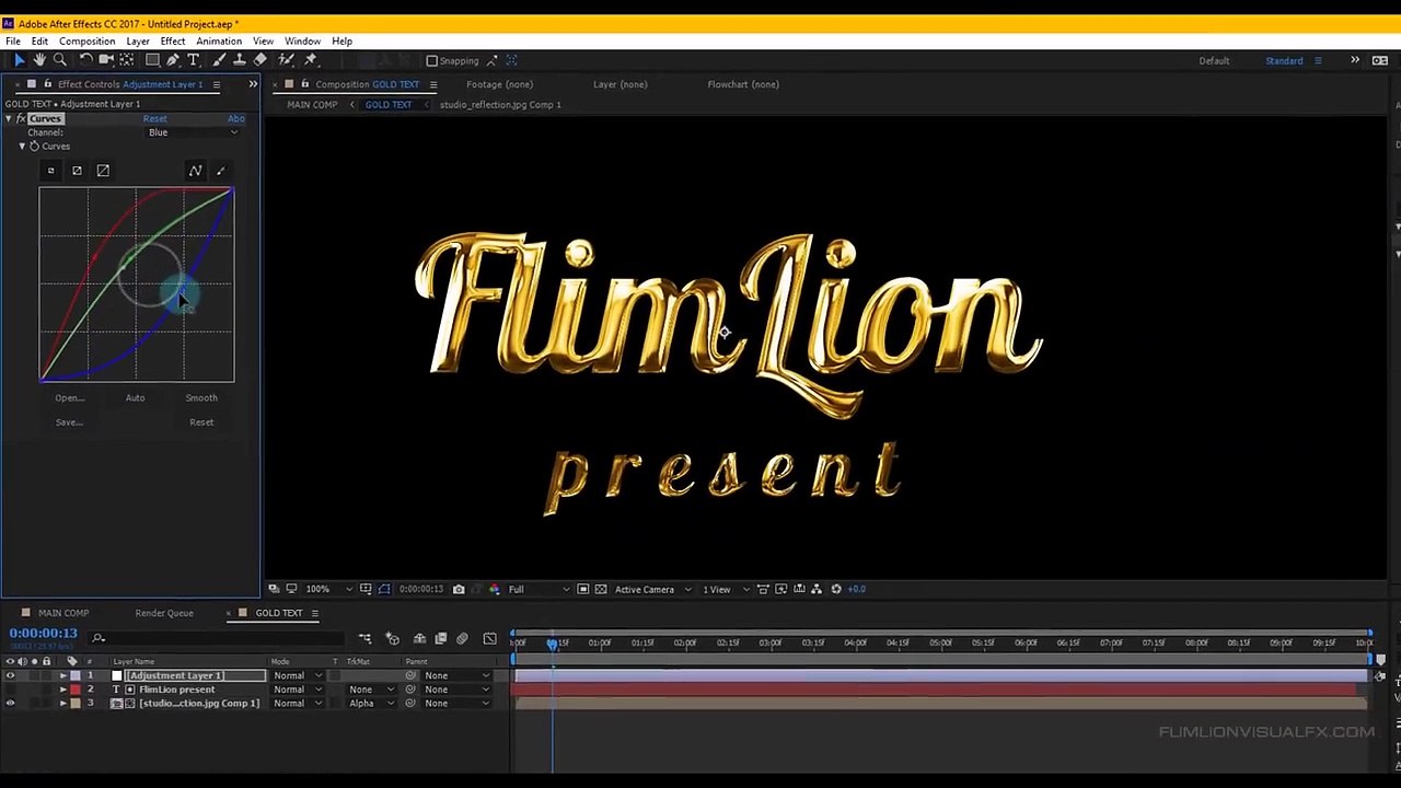 After Effects Tutorial- Gold Particles Text Effects in After Effects -  No Third Party Plugin