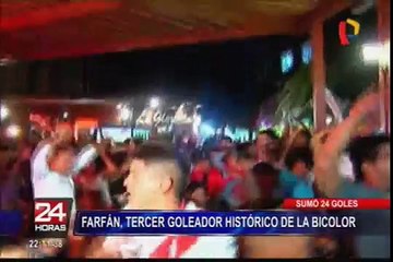 Jefferson Farfán es el tercer goleador histórico de la bicolor