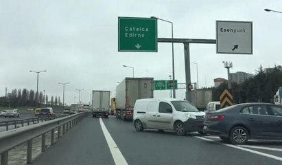 TEM'de sürücülerin tersine yolcuğu kamerada