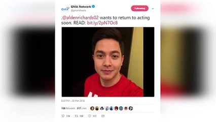 Exclusive News Alden Richards wants to return to acting soon