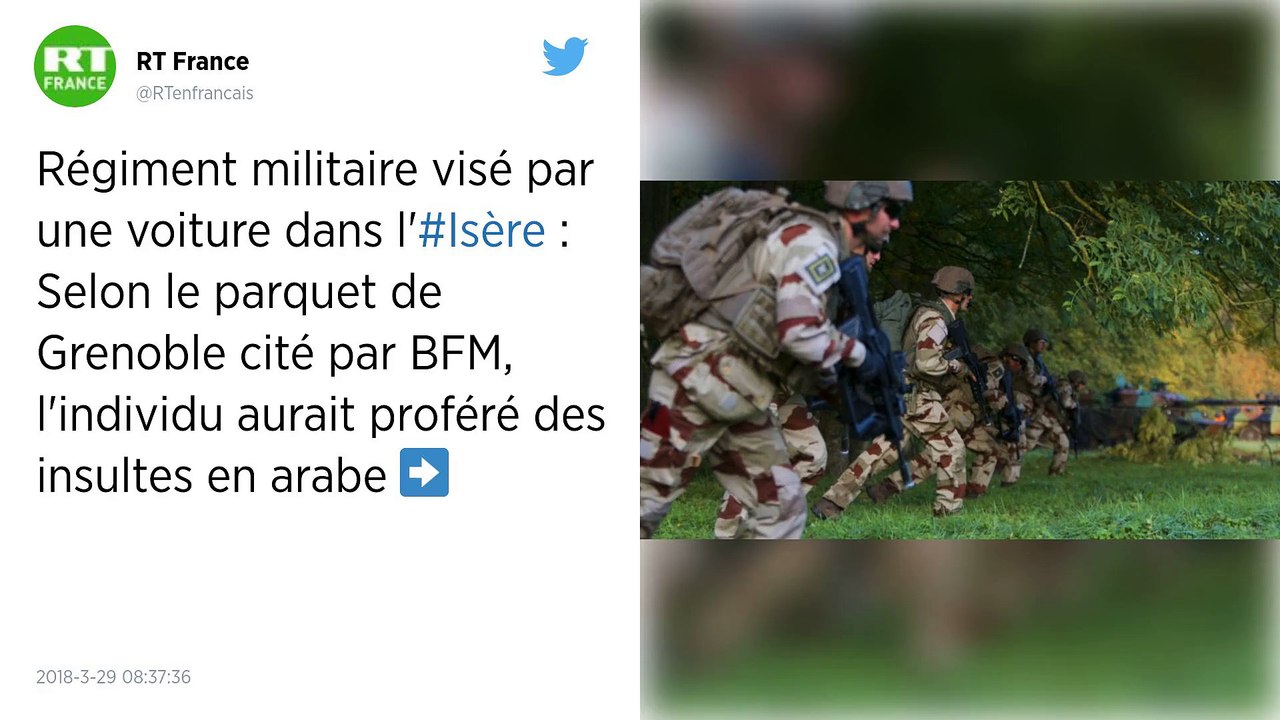 Isère. Un homme fonce avec sa voiture sur des militaires sans faire de blessés.