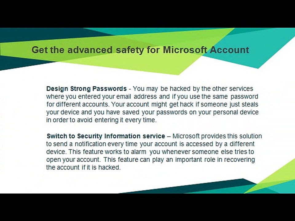 How to assure Multiple Securities for Microsoft Account?