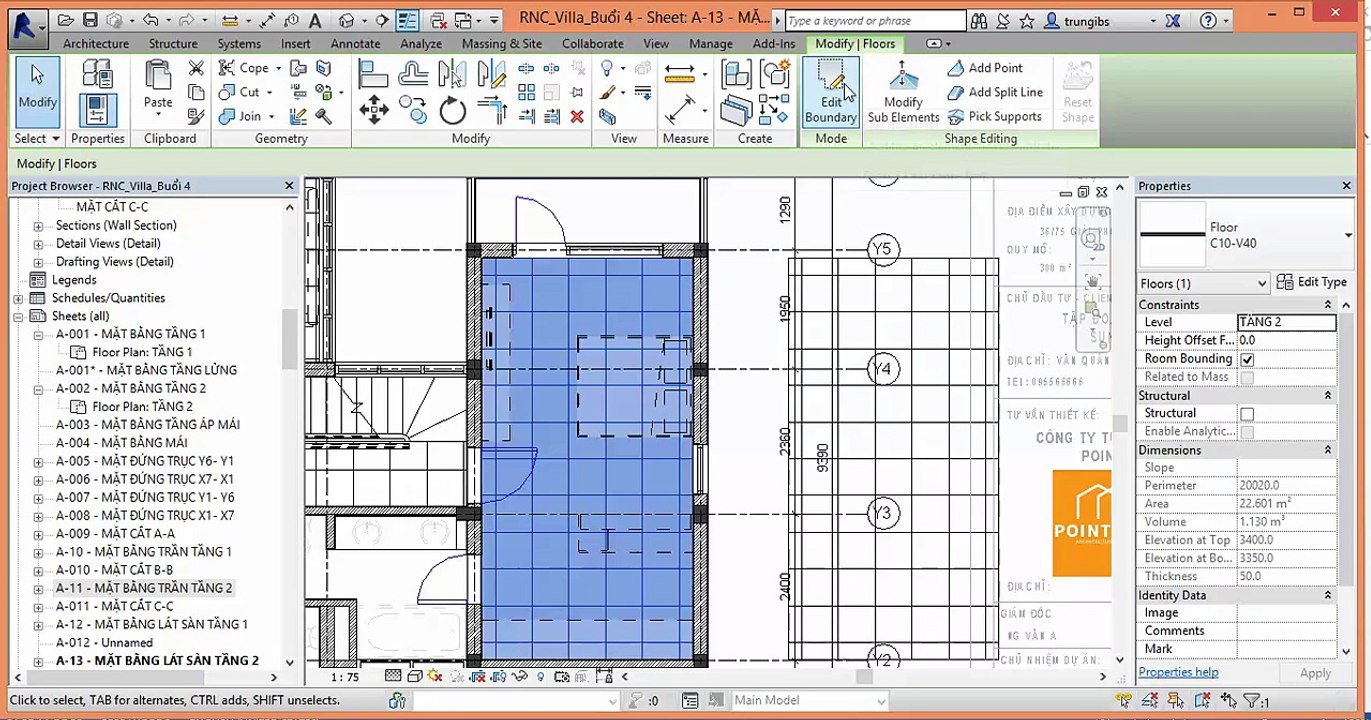 Học revit buổi 8 MBLS