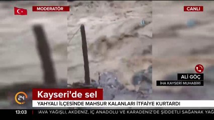 Kayseri'de aşırı yağış etkili oluyor