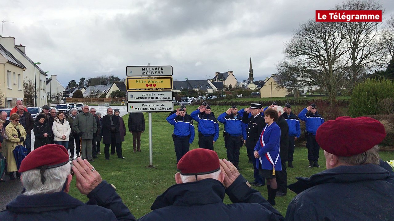 Melgven (29).  Hommage émouvant aux victimes des attentats