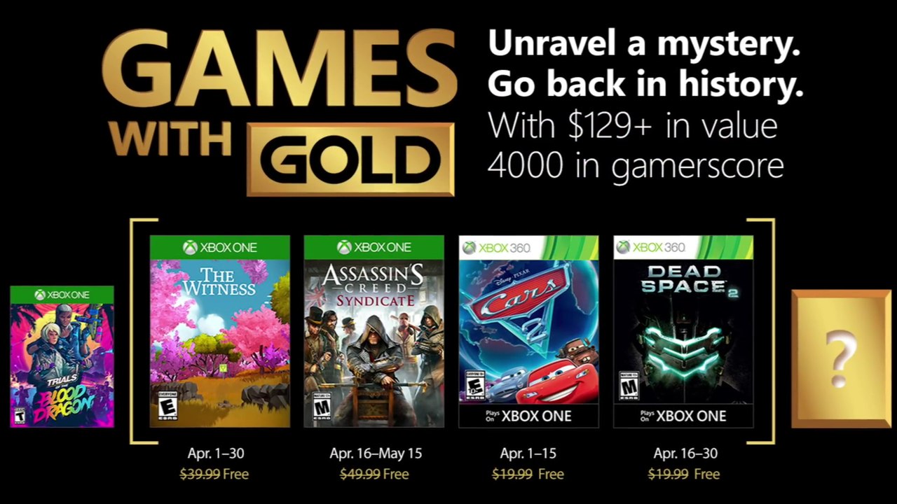 XBOX Games with Gold (April 2018)
