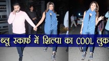 Shilpa Shetty looks STUNNING in Blue Scarf on DINNER DATE with Husband Raj Kundra; Watch | Boldsky